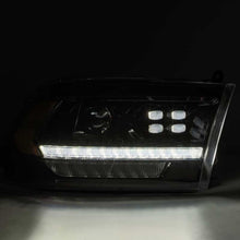 Load image into Gallery viewer, AlphaRex 09-18 Dodge Ram 2500 LUXX LED Proj Headlights Plank Style Black w/Activ Light/DRL Headlights AlphaRex