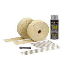 Load image into Gallery viewer, DEI Exhaust Wrap Kit - Tan Wrap & Aluminum HT Silicone Coating (Aerosol) Exhaust Wrap DEI
