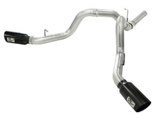 Load image into Gallery viewer, aFe MachForce XP Exhaust 4inch DP-Back All SS 2011-14 GM Diesel Trucks V8-6.6L LML Black Tips Catback aFe