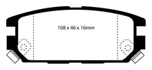Load image into Gallery viewer, EBC 91-93 Dodge Stealth 3.0 4WD Yellowstuff Rear Brake Pads Brake Pads - Performance EBC