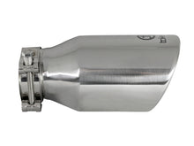 Load image into Gallery viewer, aFe Takeda 304 Stainless Steel Clamp-On Exhaust Tip 2.5in. Inlet / 4in. Outlet / 8in. L - Polished Tips aFe