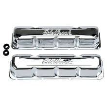 Load image into Gallery viewer, Edelbrock Valve Cover Signature Series AMC/Jeep 1967-1991 290-401 CI V8 Chrome Valve Covers Edelbrock