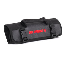 Load image into Gallery viewer, Go Rhino XVenture Gear Tool Wrench Roll - Small (3.5x3.5in. Closed) 12oz Waxed Canvas - Black Cargo Boxes & Bags Go Rhino