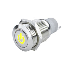 Load image into Gallery viewer, Oracle Pre-Wired Power Symbol Momentary Flush Mount LED Switch - Yellow Light Accessories and Wiring ORACLE Lighting
