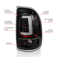 Load image into Gallery viewer, ANZO 1997-2004 Dodge Dakota LED Taillights Black Housing Clear Lens Pair Tail Lights ANZO