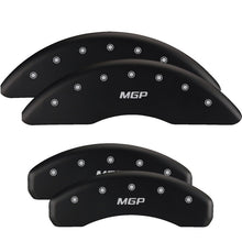 Load image into Gallery viewer, MGP Front set 2 Caliper Covers Engraved Front MGP Red finish silver ch Caliper Covers MGP