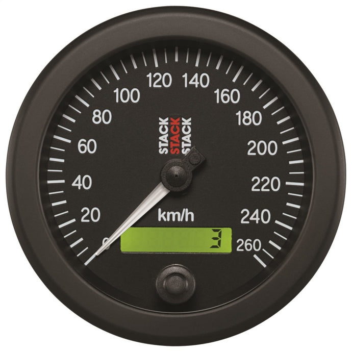 Autometer Stack 88mm 0-260 KM/H Electronic Speedometer - Black Gauges AutoMeter   