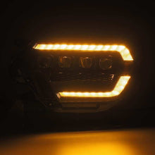 Load image into Gallery viewer, AlphaRex 12-15 Toyota Tacoma NOVA LED Proj Headlights Plank Alpha Blk w/Activ Light/Seq Signal/DRL Headlights AlphaRex