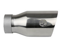 Load image into Gallery viewer, aFe MACH Force-Xp Univ 304 SS Double-Wall Clamp-On Exhaust Tip - Polished - 3in Inlet - 4.5in Outlet Tips aFe