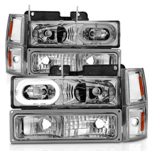 Load image into Gallery viewer, ANZO 88-98 Chevrolet C1500 Crystal Headlights Chrome Housing w/ Signal and Side Marker Lights Headlights ANZO