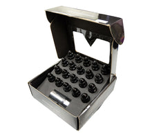 Load image into Gallery viewer, NRG 500 Series M12 X 1.5 Bullet Shape Steel Lug Nut Set - 21 Pc w/Lock Key - Black Lug Nuts NRG