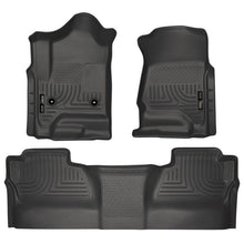 Load image into Gallery viewer, Husky Liners 14 Chevrolet Silverado/GMC Sierra WeatherBeater Black Front & 2nd Seat Floor Liners Floor Mats - Rubber Husky Liners