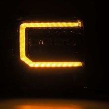 Load image into Gallery viewer, AlphaRex 14-18 GMC Sierra NOVA LED Proj Headlights Plnk Style Alpha Blk w/Activ Light/Seq Signal/DRL Headlights AlphaRex
