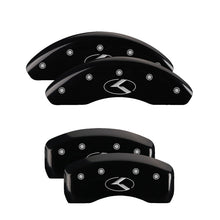 Load image into Gallery viewer, MGP 4 Caliper Covers Engraved Front Accord Rear Accord Black Finish Silver Char 2018 Honda Accord Caliper Covers MGP