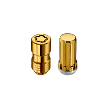Load image into Gallery viewer, McGard SplineDrive Tuner 6 Lug Install Kit w/Locks & Tool (Cone) M14X1.5 / 1in. Hex - Gold Lug Nuts McGard