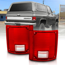 Load image into Gallery viewer, ANZO 1978-1991 Chevy Blazer Taillight Red/Clear Lens w/o Chrome Trim Fleetside (OE Replacement) Tail Lights ANZO