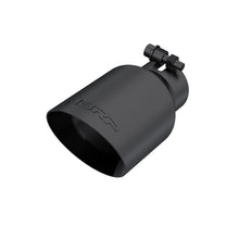Load image into Gallery viewer, MBRP Universal 4in OD Dual Wall Angled 2.5in Inlet 8in Lgth Exhaust Tip - Black Tips MBRP
