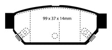 Load image into Gallery viewer, EBC 93-96 Eagle Summit 1.5 Yellowstuff Rear Brake Pads Brake Pads - Performance EBC