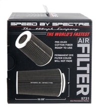 Load image into Gallery viewer, Spectre Adjustable Conical Air Filter 9-1/2in. Tall (Fits 3in. / 3-1/2in. / 4in. Tubes) - Black Air Filters - Universal Fit Spectre