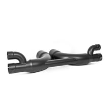 Load image into Gallery viewer, MBRP 14-19 Porsche GT3/GT3RS 3in Center Muffler Bypass 4in Tips - Black Coated Catback MBRP