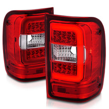 Load image into Gallery viewer, ANZO 2001-2011 Ford Ranger LED Tail Lights w/ Light Bar Chrome Housing Red/Clear Lens Tail Lights ANZO