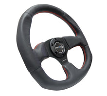 Load image into Gallery viewer, NRG Reinforced Steering Wheel (320mm Horizontal / 330mm Vertical) Leather w/Red Stitching Steering Wheels NRG