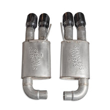 Load image into Gallery viewer, Stainless Works 18-21 Mustang GT Axleback Legend Exhaust - Black Tips Axle Back Stainless Works