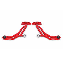 Load image into Gallery viewer, BMR 10-14 Ford Mustang Adj. Lower A-Arms w/ Delrin/Rod End / 19mm Tall Ball Joint - Red Control Arms BMR Suspension