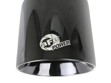 Load image into Gallery viewer, aFe MACH Force-Xp 409 SS Clamp-On Exhaust Tip 2.5in. Inlet / 4.5in. Outlet / 9in. L - Black Tips aFe