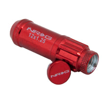 Load image into Gallery viewer, NRG 700 Series M12 X 1.25 Steel Lug Nut w/Dust Cap Cover Set 21 Pc w/Locks & Lock Socket - Red Lug Nuts NRG
