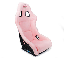 Load image into Gallery viewer, NRG FRP Bucket Seat Prisma Edition w/ Pearlized Back and Pink Alcantara (Medium) Race Seats NRG