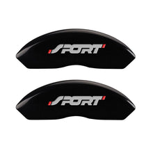 Load image into Gallery viewer, MGP 4 Caliper Covers Engraved Front & Rear No bolts/Sport Black finish silver ch Caliper Covers MGP