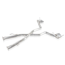 Load image into Gallery viewer, Stainless Works 2018 Jeep TrackHawk 6.2L 3in Catback System X-Pipe Turbo S-Tube Muffler Stock Exit Catback Stainless Works