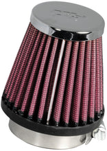 Load image into Gallery viewer, K&N Universal Chrome Filter 1 15/16 inch FLG / 3 inch Base / 2 inch Top / 3 inch Height Air Filters - Universal Fit K&N Engineering