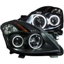 Load image into Gallery viewer, ANZO 2008-2009 Nissan Altima (2 Door ONLY) Projector Headlights w/ Halo Black (CCFL) Headlights ANZO