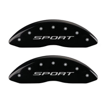 Load image into Gallery viewer, MGP 4 Caliper Covers Engraved front & Rear 2015/Sport Black finish silver ch Caliper Covers MGP