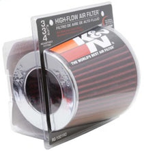 Load image into Gallery viewer, K&N Universal Air Filter Chrome Round Tapered Red - 4in Flange ID x 1.125in Flange Length x 5.5in H Air Filters - Universal Fit K&N Engineering