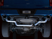 Load image into Gallery viewer, AWE 0FG 21+ Ford F150 Dual Split Rear Exhaust - 5in Chrome Silver Tips Catback AWE Tuning