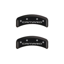 Load image into Gallery viewer, MGP 4 Caliper Covers Engraved Front & Rear Gen 4/Camaro Red finish silver ch Caliper Covers MGP