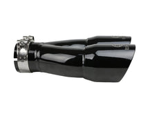 Load image into Gallery viewer, aFe Takeda 2.5in 304 Stainless Steel Clamp-on Exhaust Tip 2.5in Inlet 3in Dual Outlet - Black Tips aFe