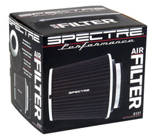 Load image into Gallery viewer, Spectre Adjustable Conical Air Filter 5-1/2in. Tall (Fits 3in. / 3-1/2in. / 4in. Tubes) - Black Air Filters - Universal Fit Spectre