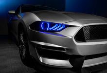 Load image into Gallery viewer, Oracle Lighting 18-23 Ford Mustang Dynamic ColorSHIFT LED Headlights - Black Series SEE WARRANTY Headlights ORACLE Lighting
