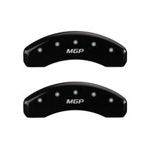 Load image into Gallery viewer, MGP Rear set 2 Caliper Covers Engraved Rear MGP Black finish silver ch Caliper Covers MGP