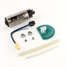 Load image into Gallery viewer, DeatschWerks DWK9-403-1047 DeatschWerks 415LPH DW400 Fuel Pump w/9-1047 Install Kit 15-17 Ford Mustang V6/GT w/ 1/8in Venturi