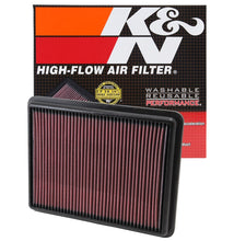 Load image into Gallery viewer, K&N Replacement Air Filter 11.75in O/S Length x 9in O/S Width x 1.188in H for 13 Hyundai Santa Fe Air Filters - Drop In K&N Engineering