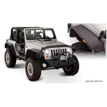 Load image into Gallery viewer, Bushwacker 07-18 Jeep Wrangler Flat Style Flares 4pc Fits 2-Door Sport Utility Only - Black Fender Flares Bushwacker