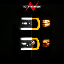 Load image into Gallery viewer, Anzo 14-15 Chevy Silverado 1500 Black Dual Switchback+Sequential LED Tube Sq. Projector Headlights Headlights ANZO