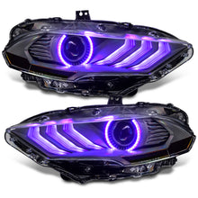 Load image into Gallery viewer, Oracle Lighting 18-23 Ford Mustang Dynamic ColorSHIFT LED Headlights - Black Series SEE WARRANTY Headlights ORACLE Lighting