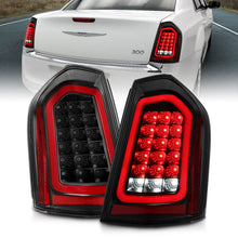 Load image into Gallery viewer, ANZO 11-14 Chrysler 300 LED Taillights Black w/ Sequential Tail Lights ANZO