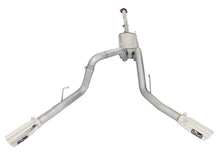 Load image into Gallery viewer, aFe MACHForce XP Exhaust 3in SS Dual Side Ext CB w/ Polished Tips 2015 Ford F150 5.0L V8 CC/SB EC/LB Catback aFe